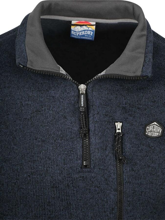Superdry Half Zip Pullover Fleece Navy - Foto 4