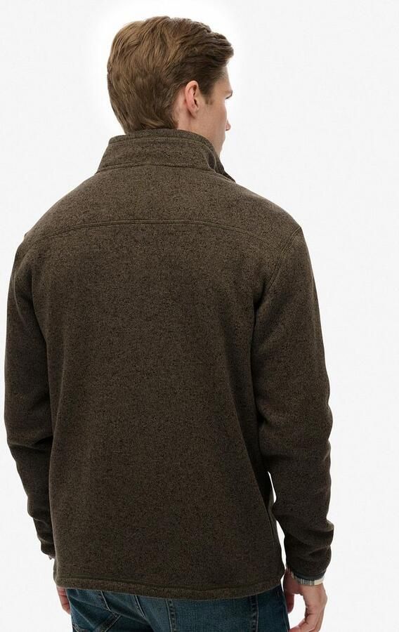 Superdry Half Zip Pullover Fleece Olive - Foto 5