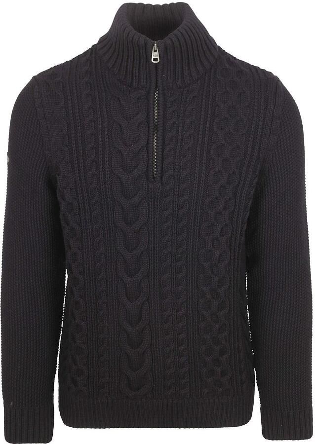 Superdry Sweater Half Zip Pullover Jacob Cable Navy
