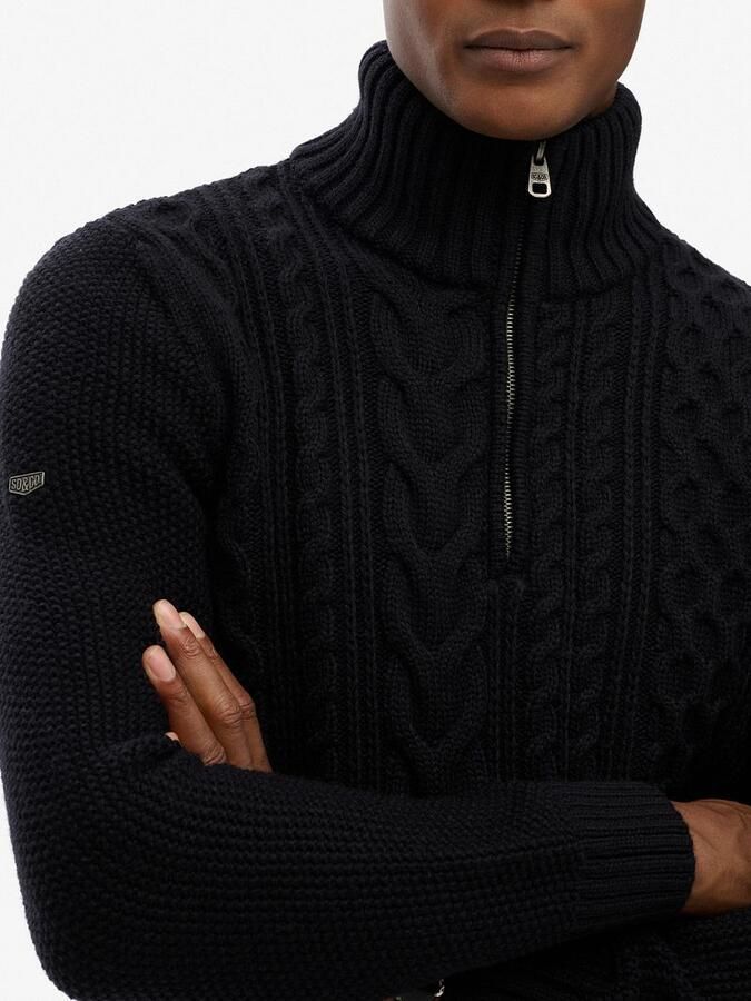 Superdry Sweaters Half Zip Pullover Jacob Cable Navy - Foto 3
