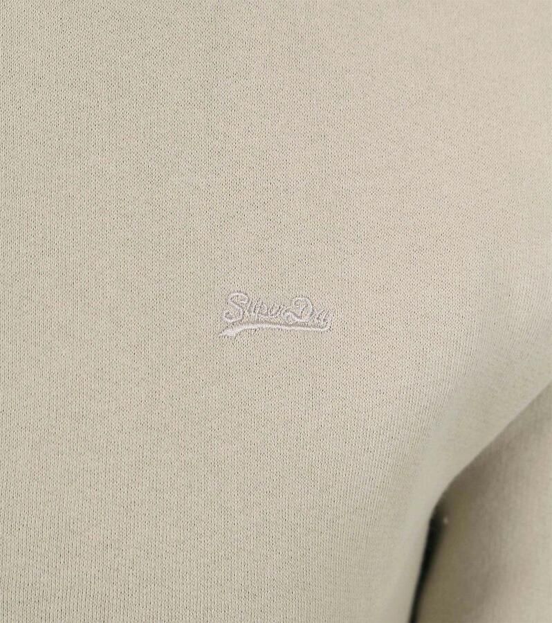 Superdry Essentiële halve rits sweatshirt Beige Heren