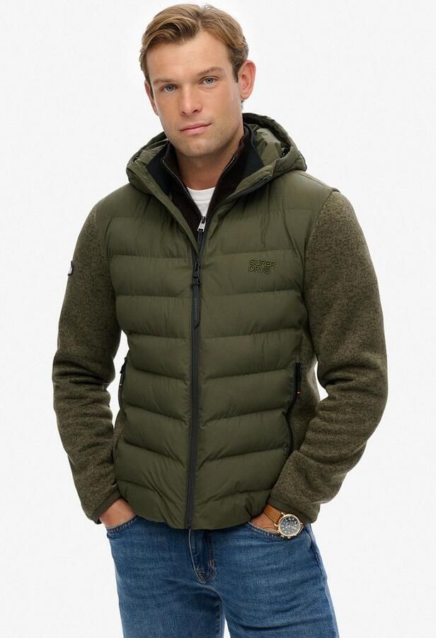 Superdry Gewatteerde jas HOODED STORM KNIT HYBRID JKT - Foto 5