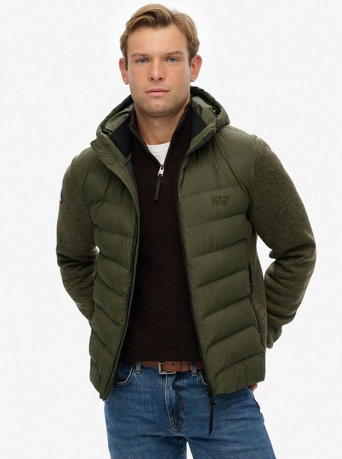 Superdry Gewatteerde jas HOODED STORM KNIT HYBRID JKT - Foto 6