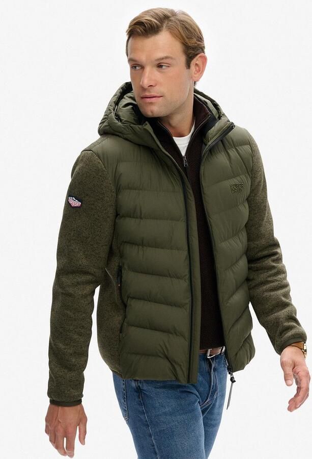 Superdry Gewatteerde jas HOODED STORM KNIT HYBRID JKT - Foto 11