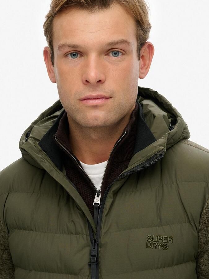 Superdry Gewatteerde jas HOODED STORM KNIT HYBRID JKT