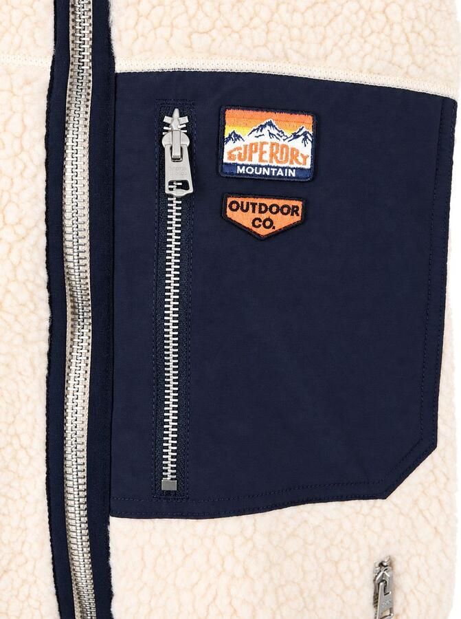 Superdry Trainingsjack Vintage retro fleecejack met volledige ritssluiting - Foto 4