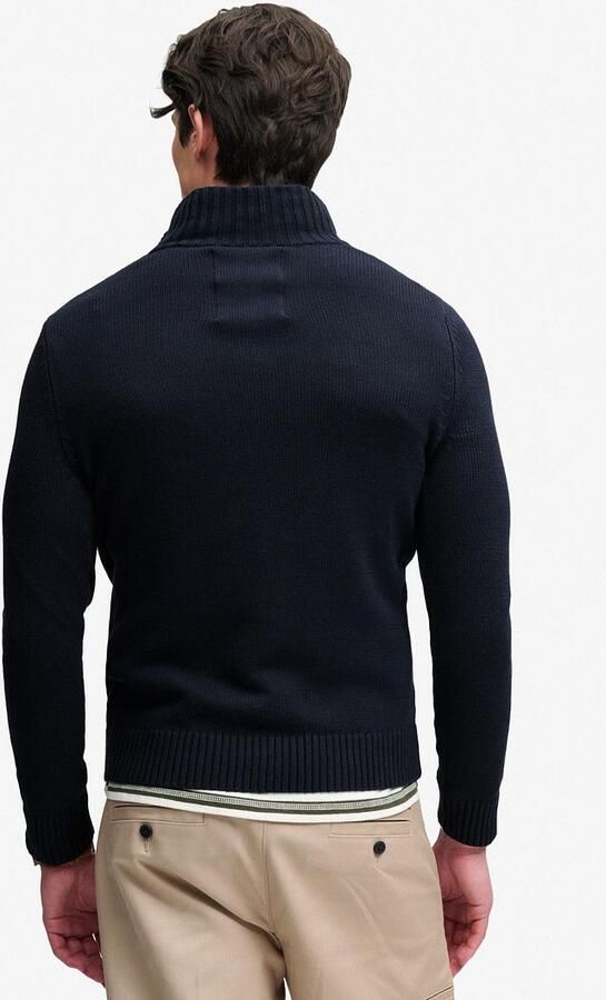 Superdry Knit Half Zip Cotton Jumper Navy - Foto 5