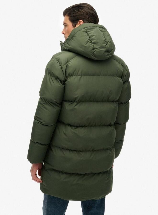 Superdry Lange Pufferjas Hooded Mosgroen - Foto 4