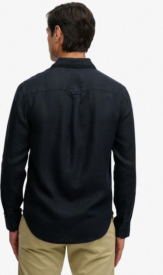 Superdry Overhemd Riviera Linen Classic Eclipse Navy - Foto 4