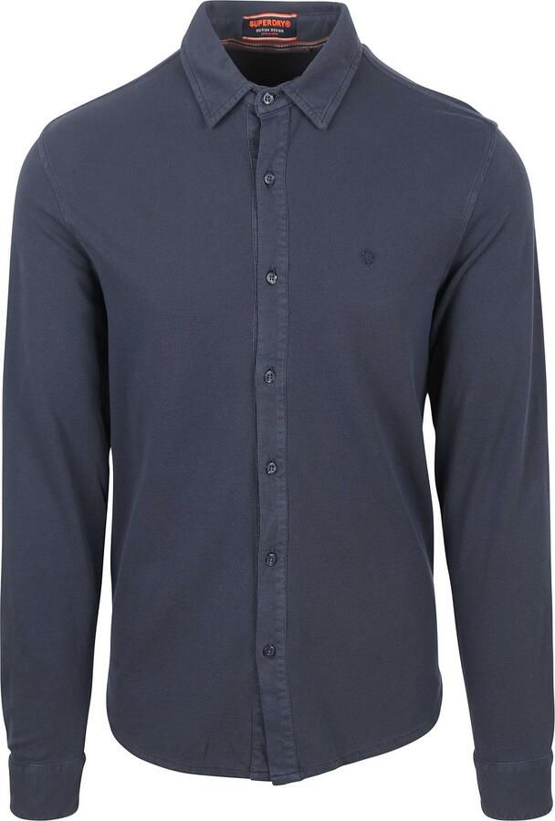 Superdry Overhemd Vintage Destroy Pique Sailing Navy