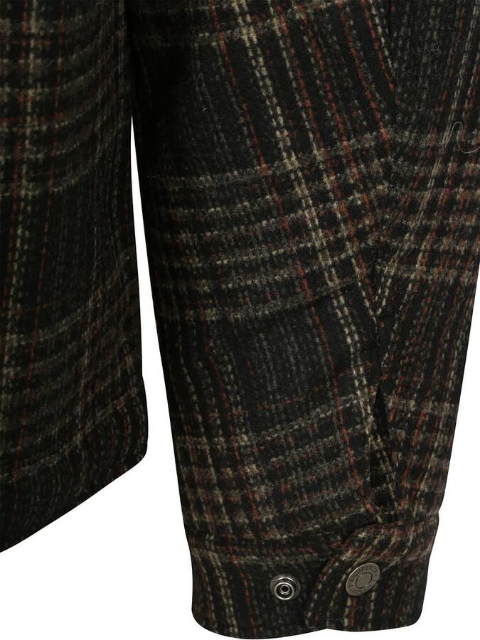 Superdry Overshirt Wool Blend Ruit Bruin - Foto 4