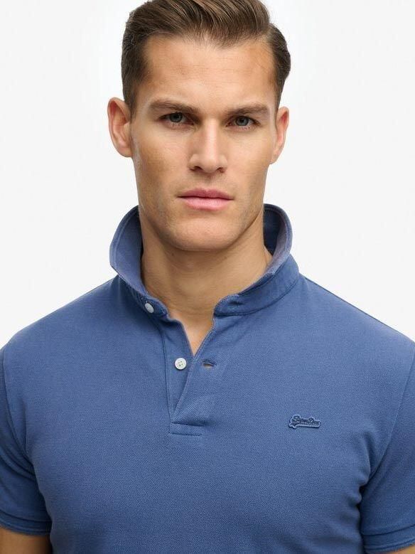Superdry Polo Shirt Korte Mouw Polo Pique Classic Bay Blauw - Foto 4