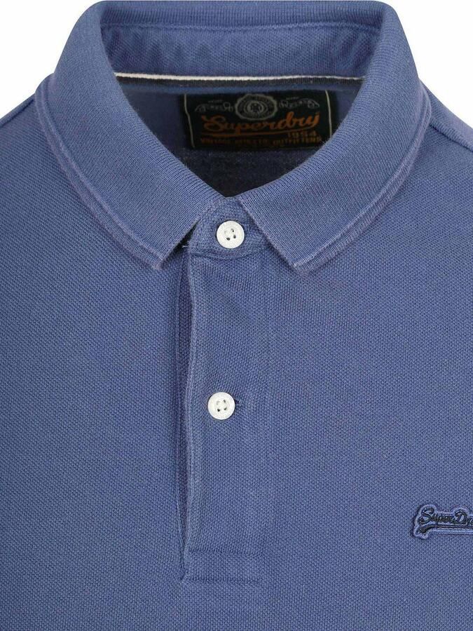 Superdry Polo Shirt Korte Mouw Polo Pique Classic Bay Blauw - Foto 5