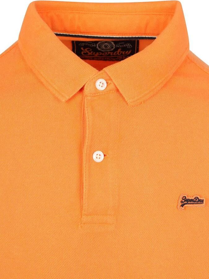 Superdry Polo Shirt Korte Mouw Polo Pique Classic Orange - Foto 6