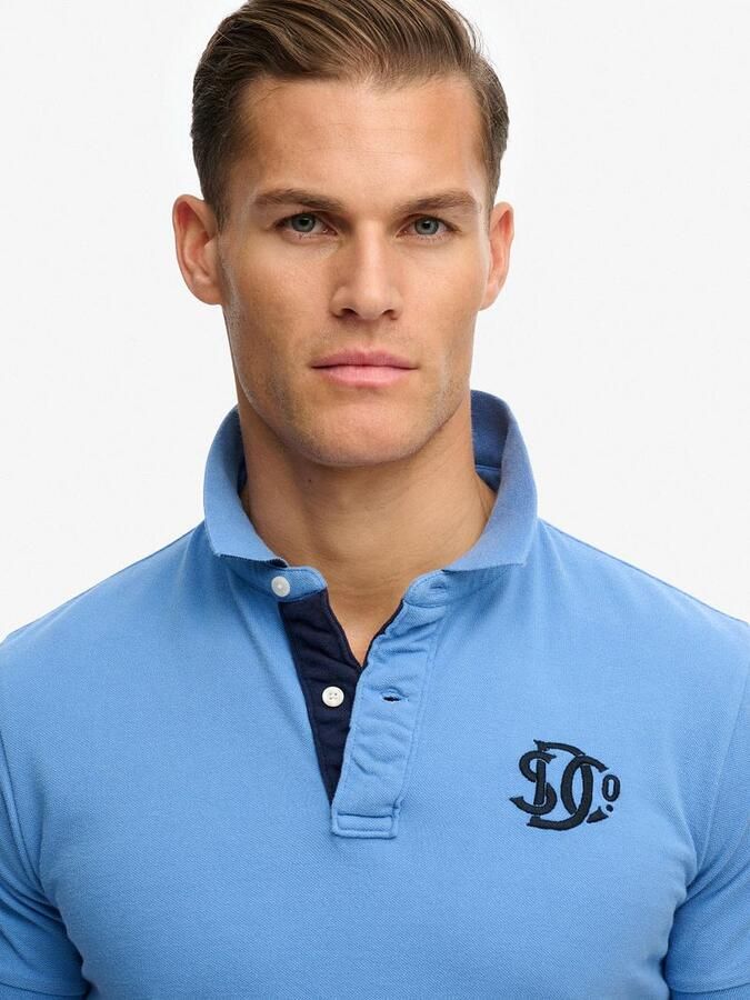 Superdry Polo Piqué Monogram Blauw - Foto 4