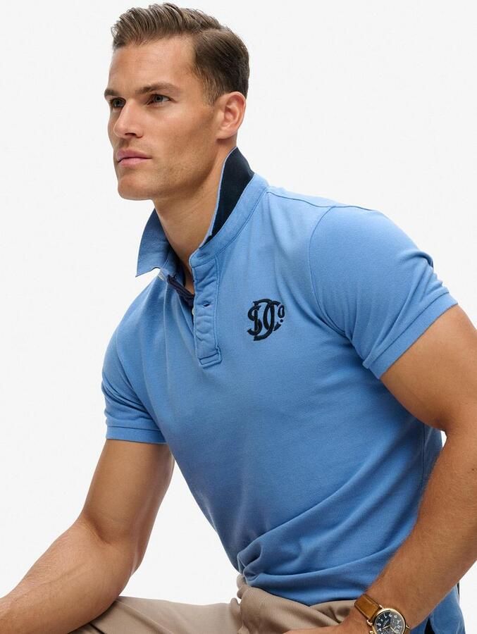 Superdry Polo Piqué Monogram Blauw - Foto 3
