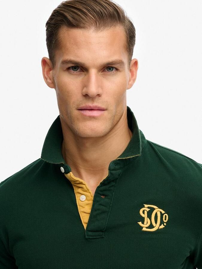 Superdry Polo Piqué Monogram Donkergroen - Foto 2
