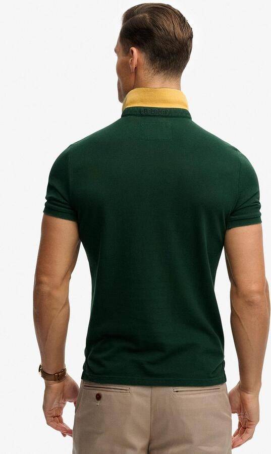 Superdry Polo Piqué Monogram Donkergroen - Foto 5