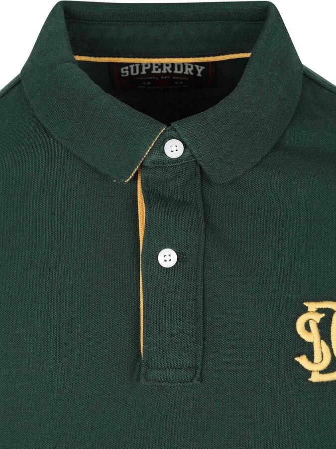 Superdry Polo Piqué Monogram Donkergroen - Foto 3