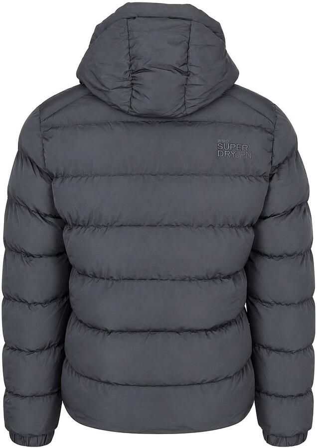 Superdry Gewatteerd jack met labelstitching en capuchon