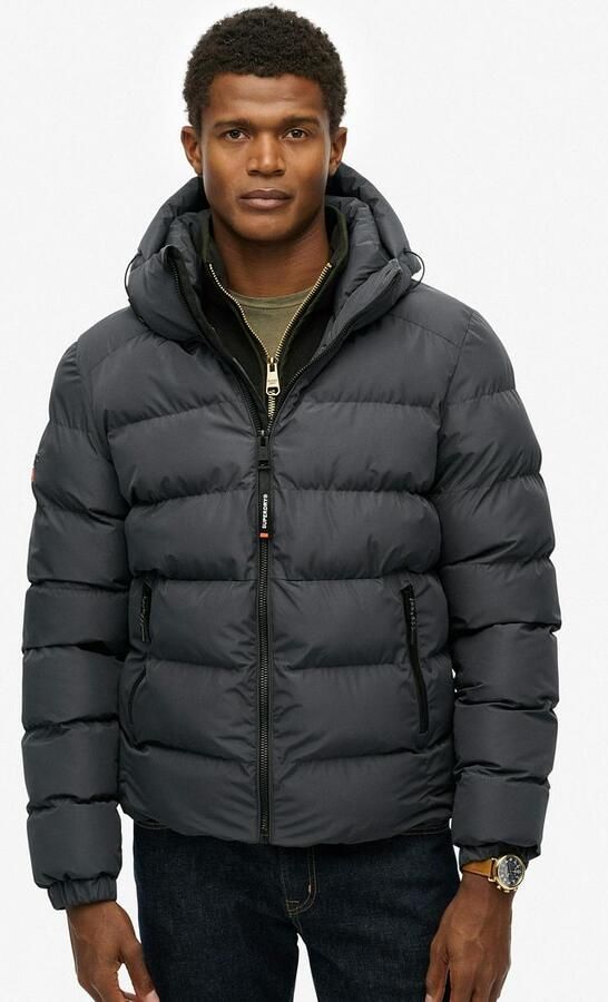 Superdry Gewatteerd jack met labelstitching en capuchon - Foto 5