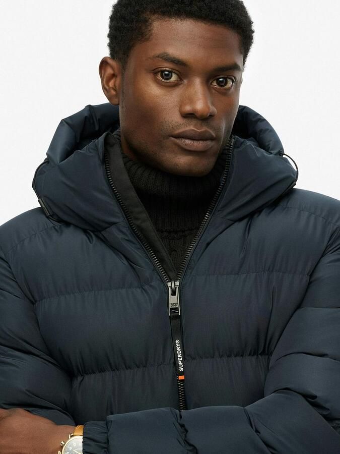 Superdry gewatteerde winterjas eclipse donkerblauw eclipse donkerblauw - Foto 5