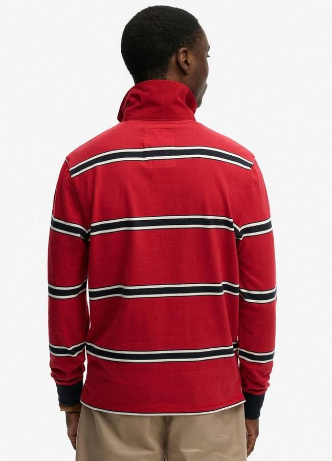 Superdry Rugby Polo Vintage Streep Rood - Foto 5
