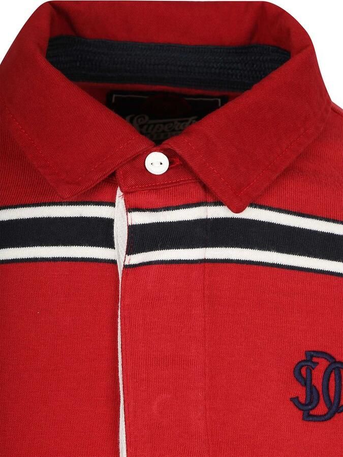 Superdry Rugby Polo Vintage Streep Rood - Foto 3