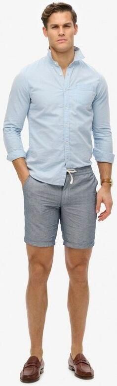 Superdry Broek Short Linen Merchant navy Stripe - Foto 13