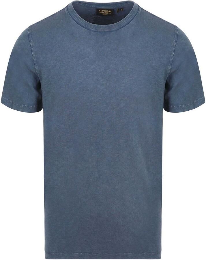 Superdry T-shirt Slub T-Shirt Melange Blauw - Foto 2