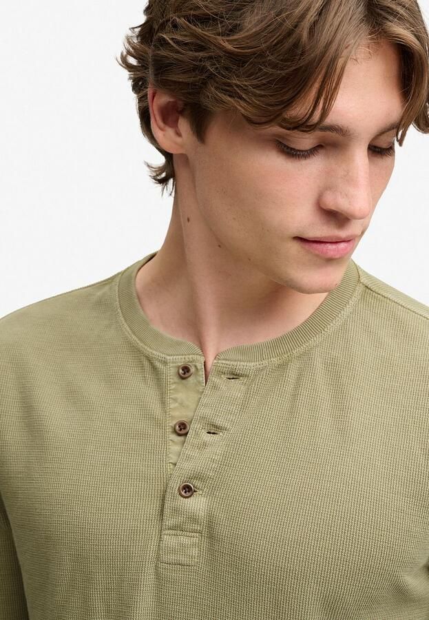 Superdry Longsleeve met structuurpatroon en knoopsluiting - Foto 3
