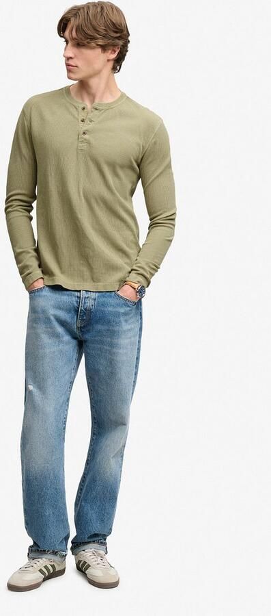 Superdry Longsleeve met structuurpatroon en knoopsluiting - Foto 5