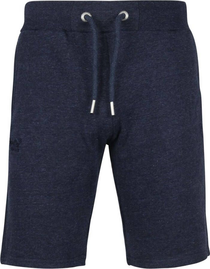 Superdry gemêleerde regular fit sweatshort vintage navy marl