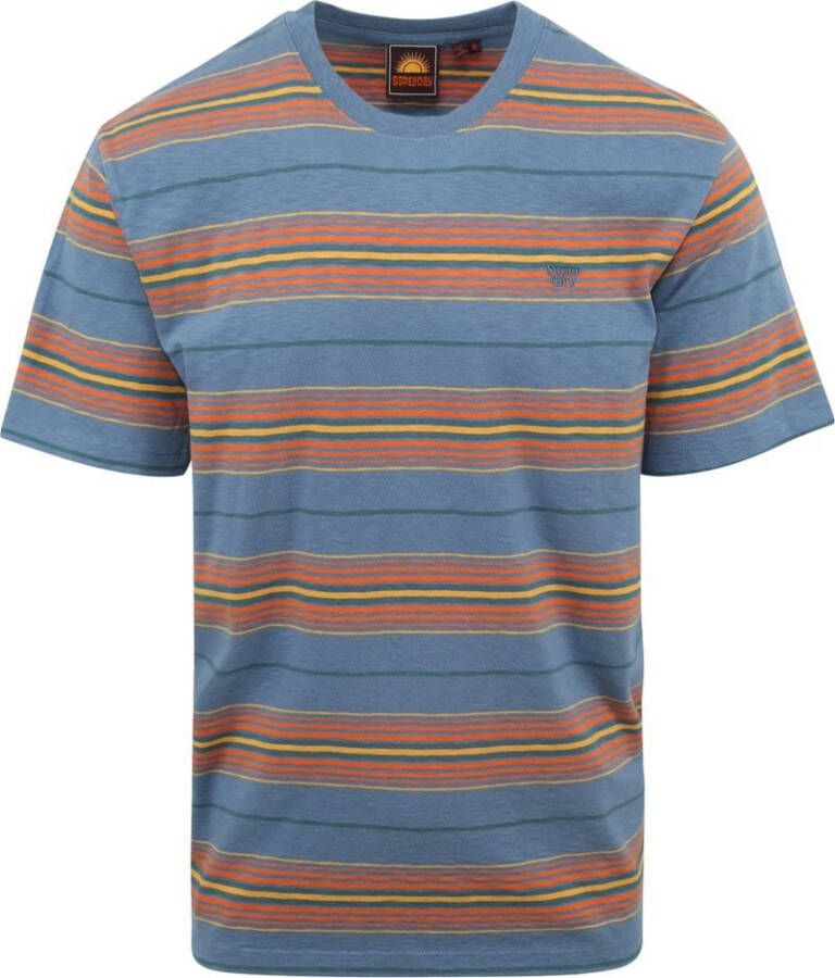 Superdry T-Shirt Vintage Strepen Blauw Heren
