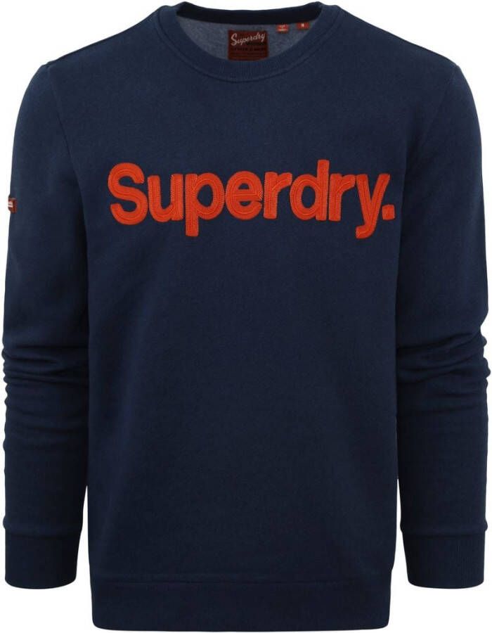 Superdry Vintage Core Sweater Donkerblauw Blauw Heren