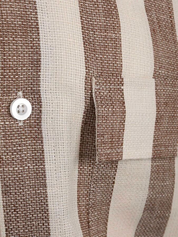 Supply & Co Polo Overshirt Streep Bruin - Foto 2