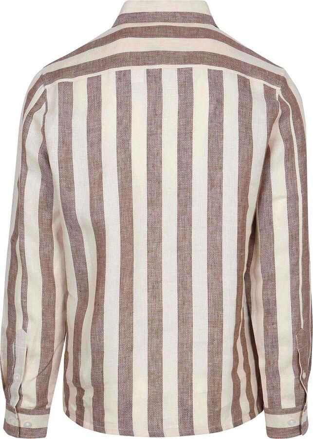 Supply & Co Polo Overshirt Streep Bruin - Foto 3