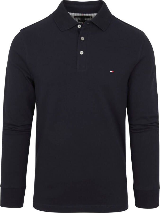 Tommy Hilfiger slim fit polo met logo en borduursels desert sky - Foto 2