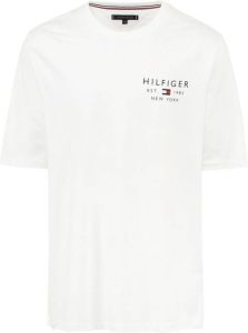 Tommy Hilfiger Big and Tall Logo T-shirt Wit
