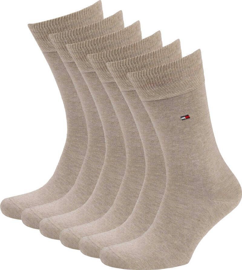 Tommy Hilfiger Classic 6-Pack Sokken Beige
