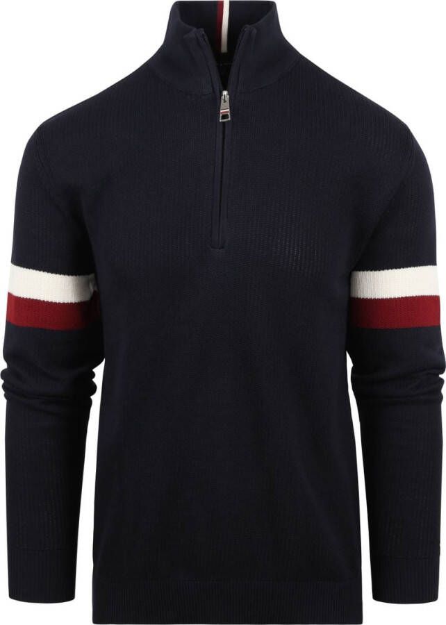 Tommy Hilfiger Trui met staande kraag ALLOVER STRUCTURE GS ZIP MOCK