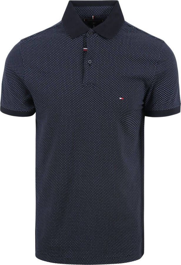 Tommy Hilfiger Poloshirt MICRO PRINT SLIM POLO met all-over-minimal-print