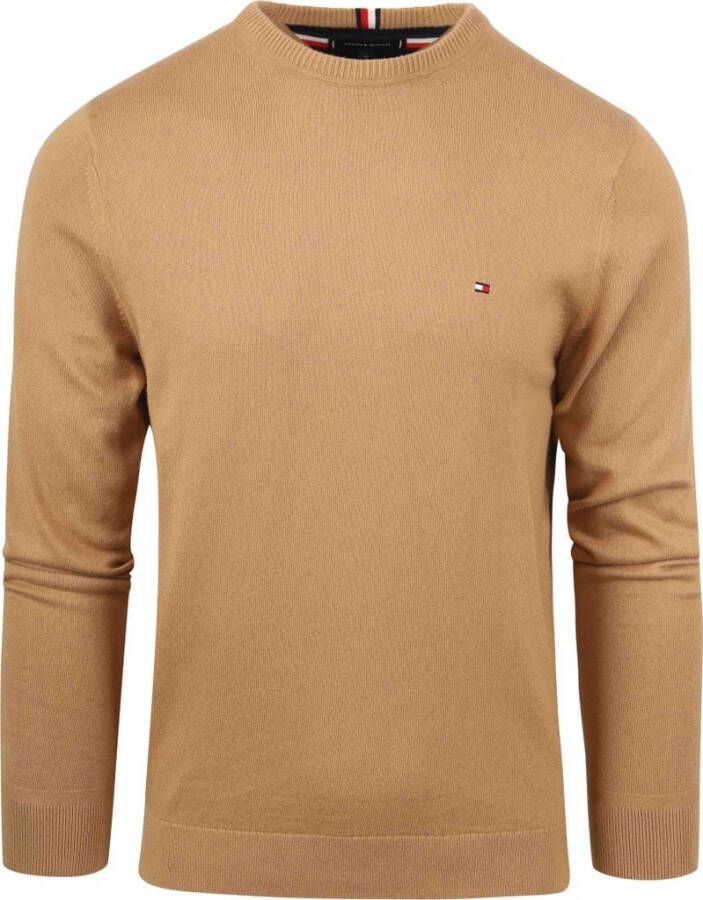 Tommy Hilfiger Pullover Sweater Pima ORG CTN Cashmere Crew Neck Bruin Heren
