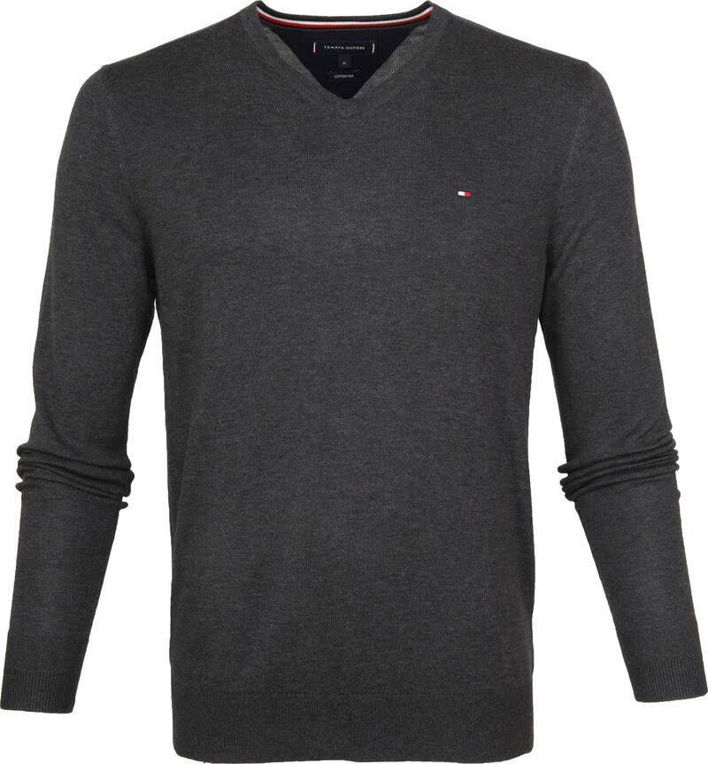 Tommy Hilfiger Pullover V-Hals Antraciet