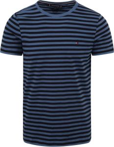Tommy Hilfiger T-shirt Gestreept Donkerblauw Blauw Heren