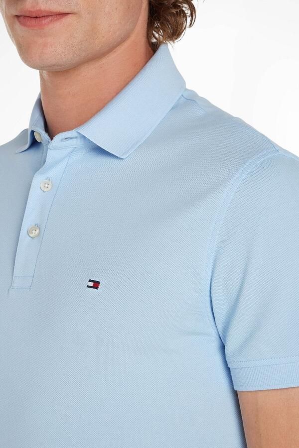Tommy Hilfiger Poloshirt 1985 SLIM POLO van iets gestructureerd piqué - Foto 3
