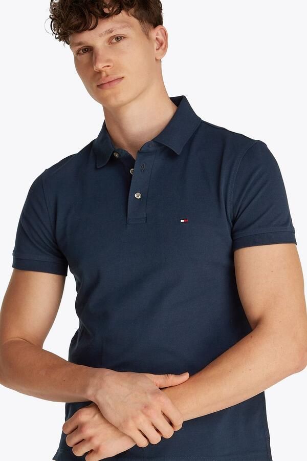 Tommy Hilfiger slim fit polo 1985 donkerblauw