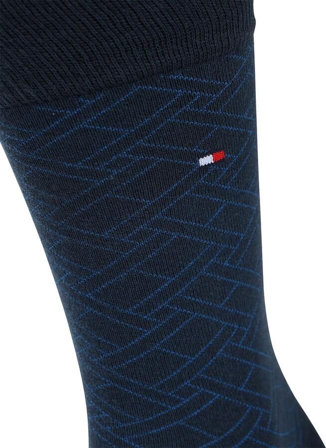 Tommy Hilfiger 2-Pack Sokken AOP Blauw 004 - Foto 2