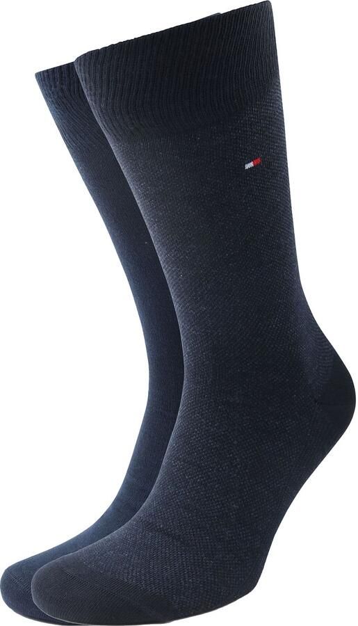 Tommy Hilfiger Sokken met labeldetails in een set van 2 paar model 'Birdeye'