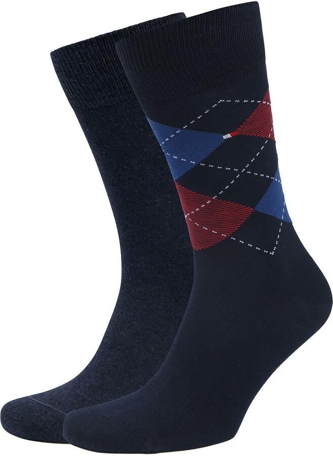 Tommy Hilfiger Sokken TH MEN SOCK CHECK 2P met klassiek argyle-ontwerp (2 paar) - Foto 3